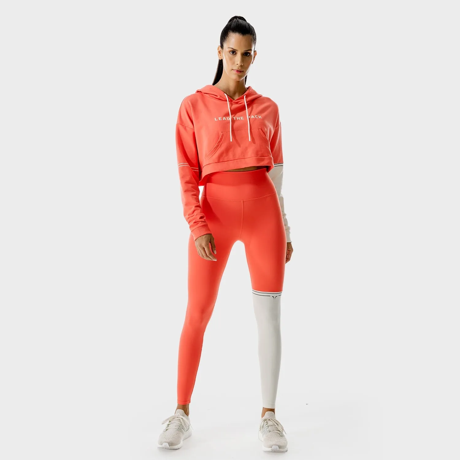 LAB360° Crop Hoodie - Hot Coral