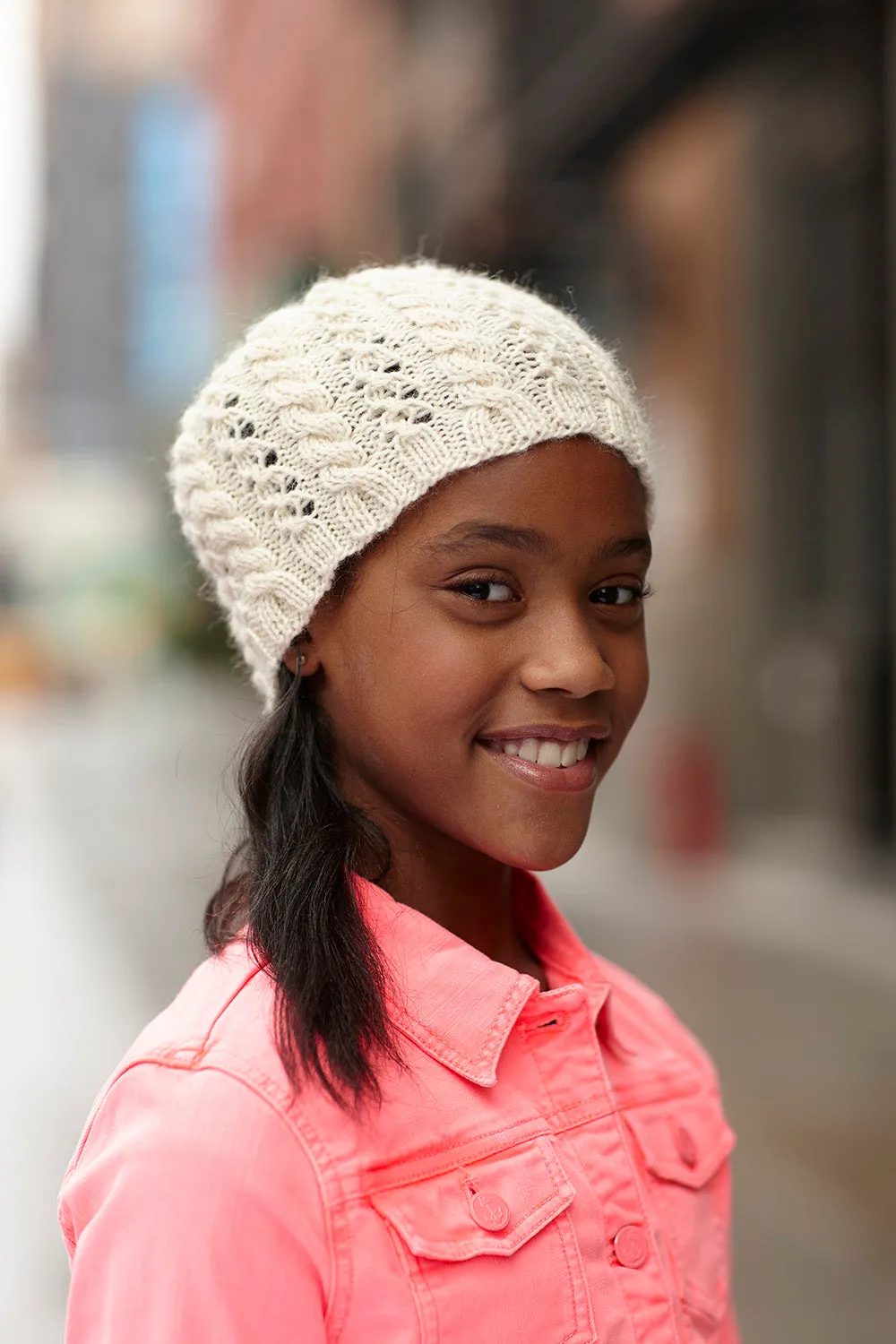 Lace And Cables Hat (Knit)