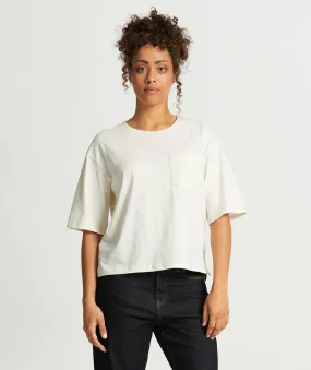 Ladies Standard Organic Cotton Pocket Tee - Coconut Milk