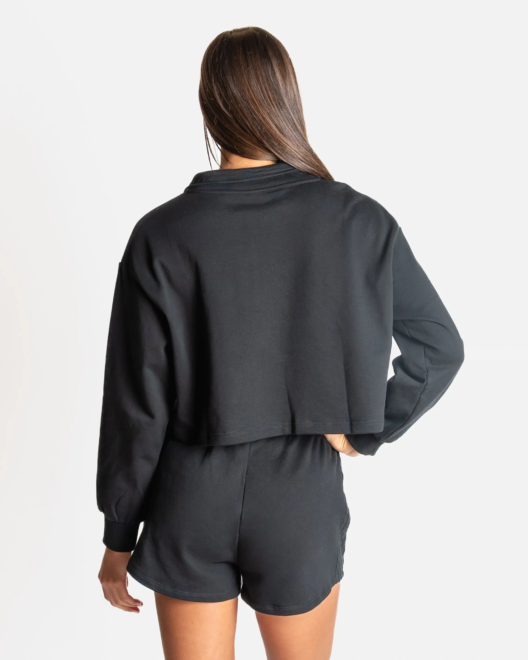 Leisure Quarter Zip - Black (Final Sale)