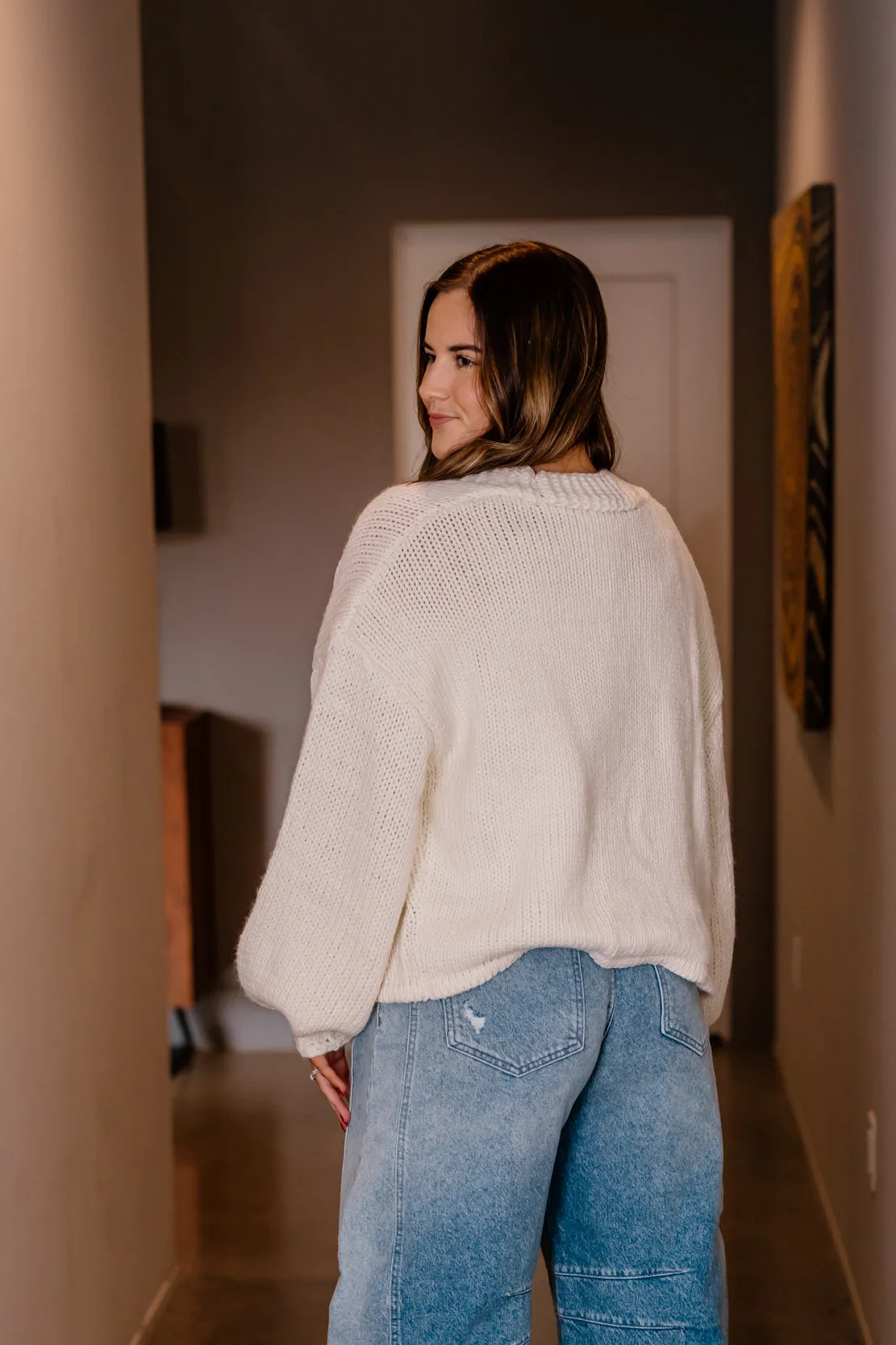 Libby Boxy Cardigan | Ivory