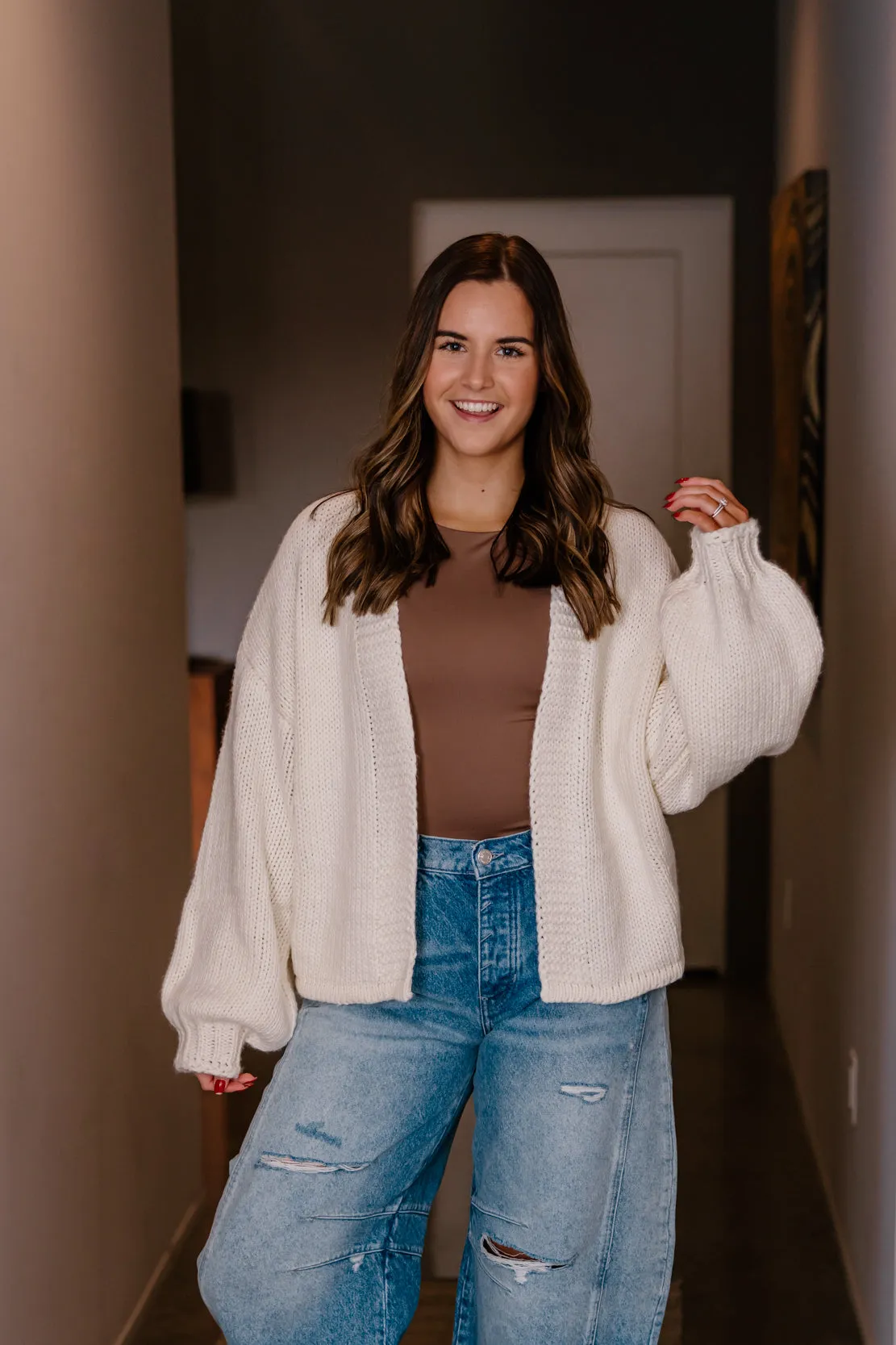 Libby Boxy Cardigan | Ivory