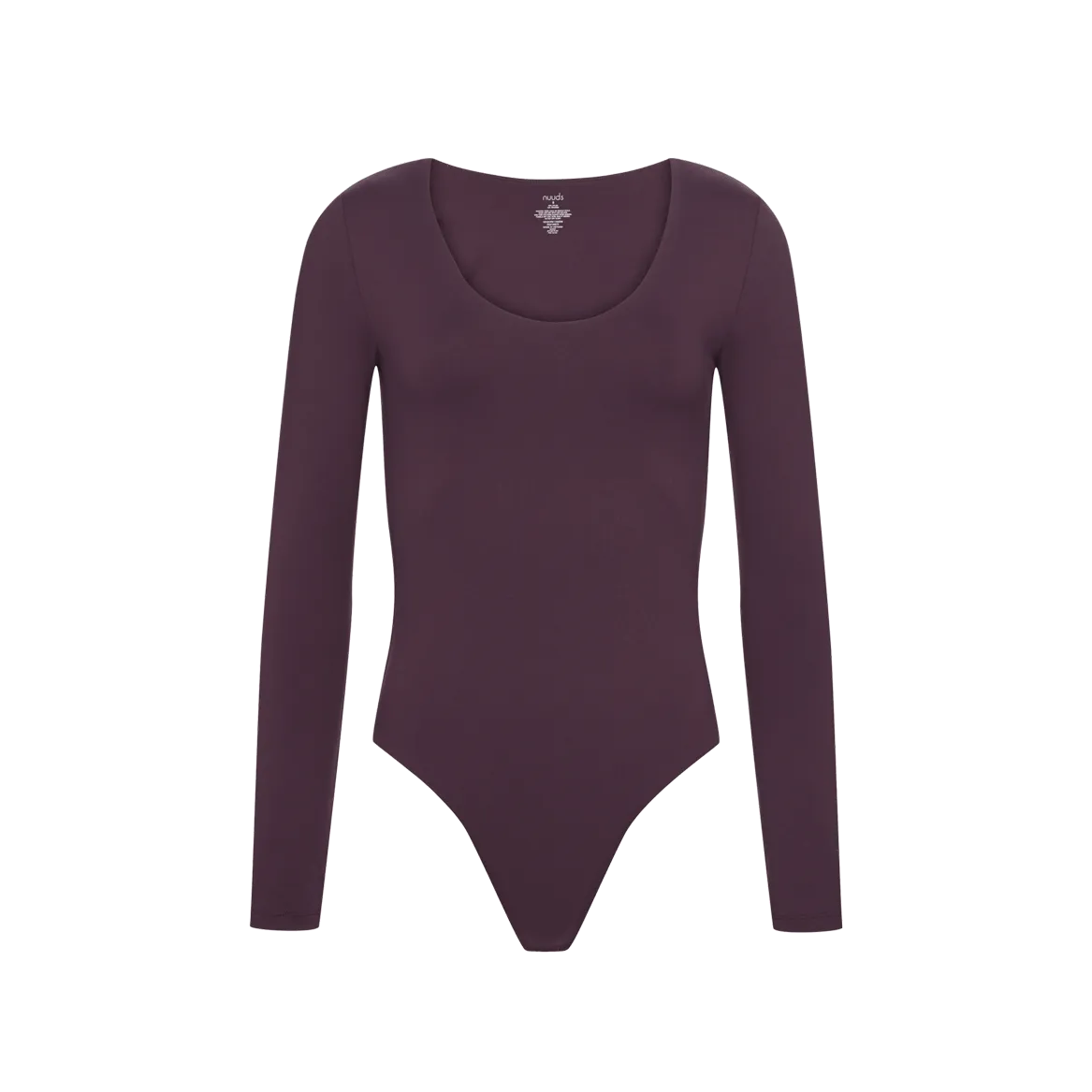 Long Sleeve Scoop Neck Bodysuit | Plum