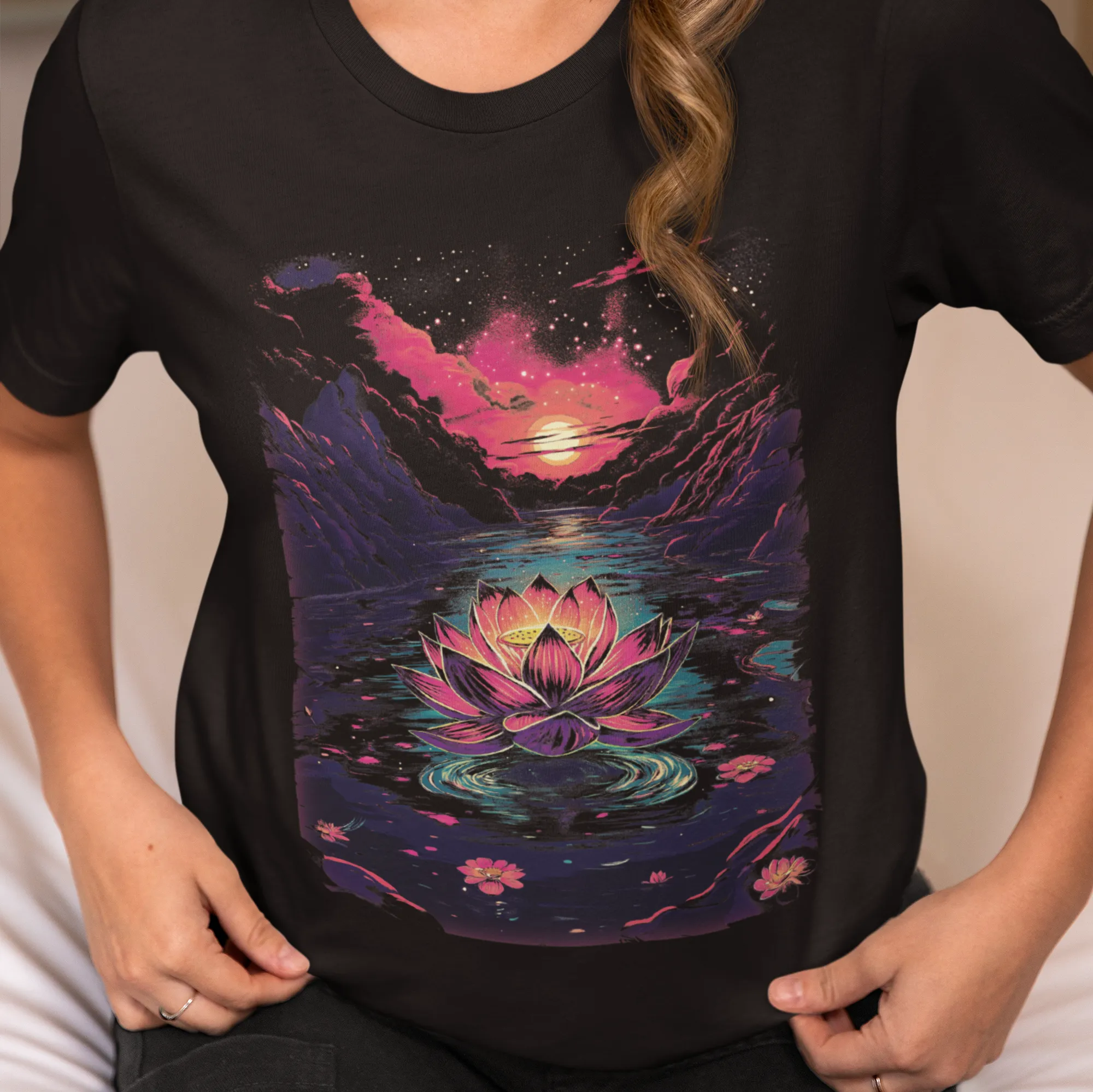 Lotus Flower Shirt, Celestial Lotus Shirt, Abstract Lotus Flower Shirt, Graphic Tee, Meditation Shirt, Lotus Spiritual Shirt, Yoga Shirt