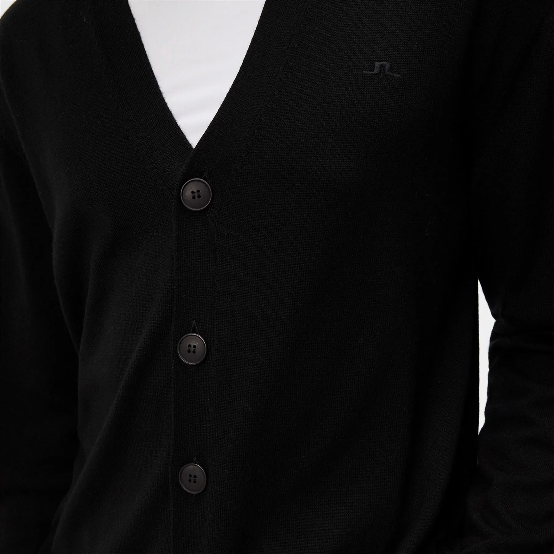 Lucas Merino Tech Wool Knitted Cardigan Black - SS24