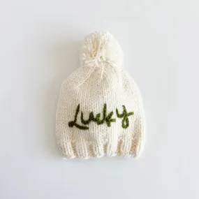 Lucky Clover Knit Beanie Hat