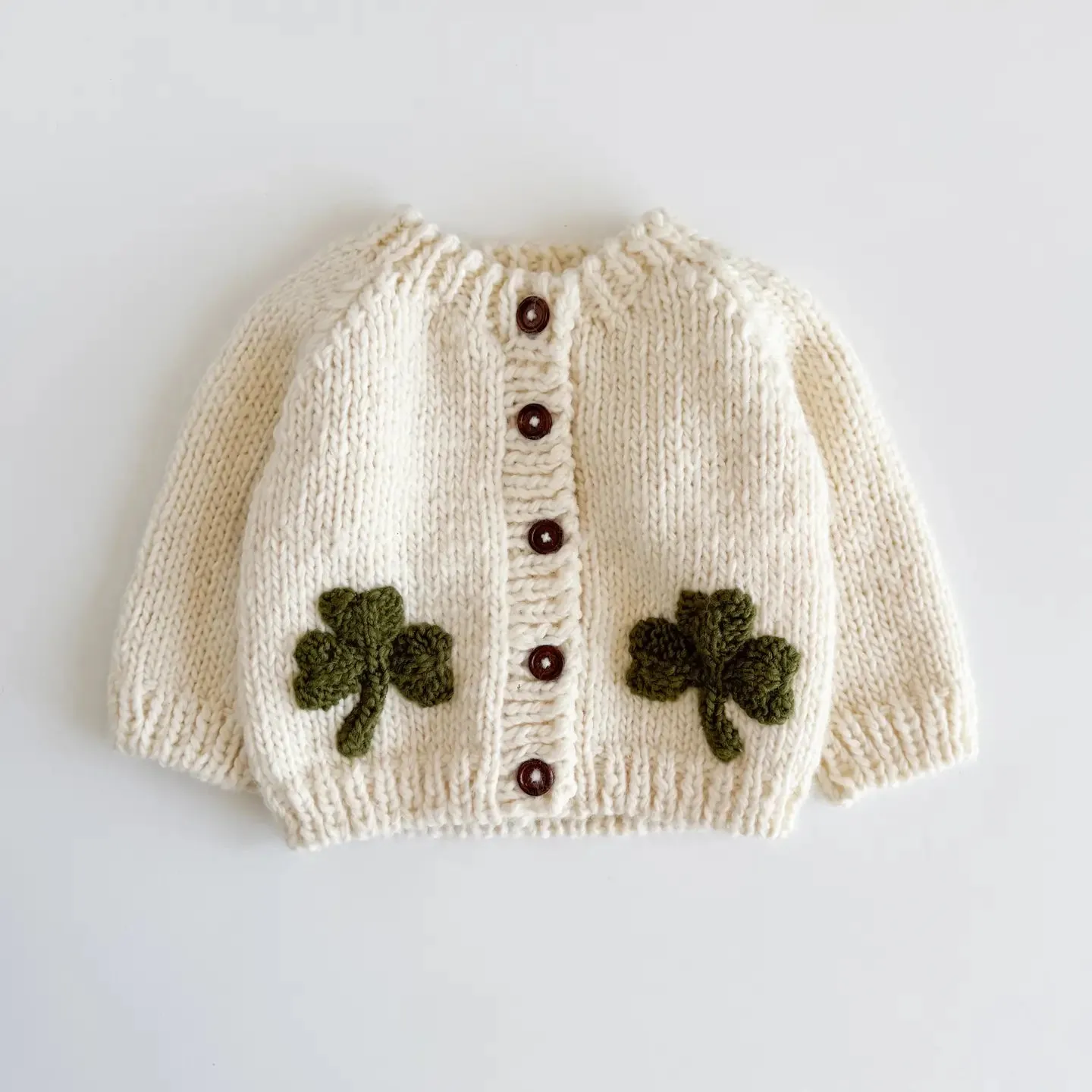 Lucky Clover Knit Beanie Hat