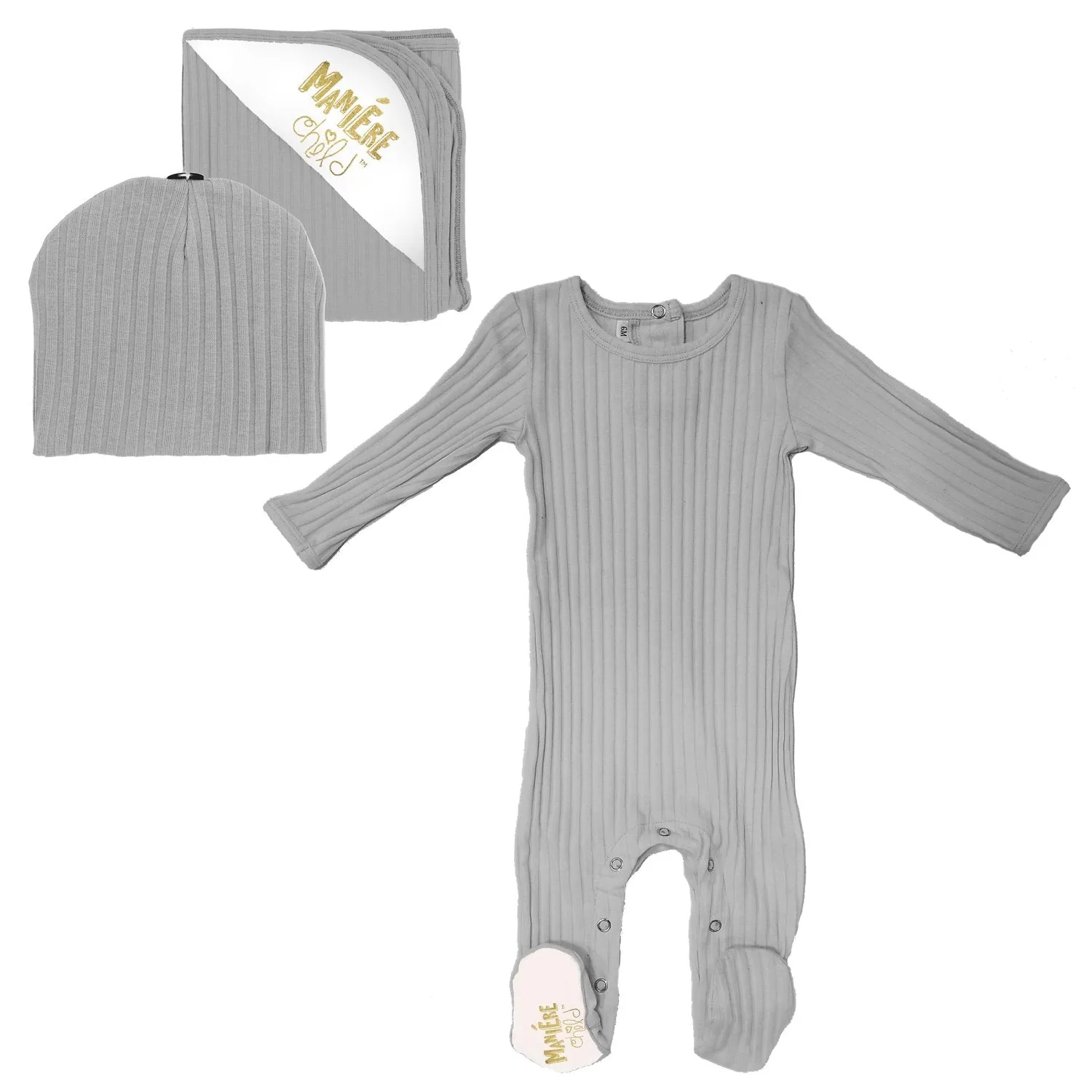 Maniere Ribbed Baby Bodysuit