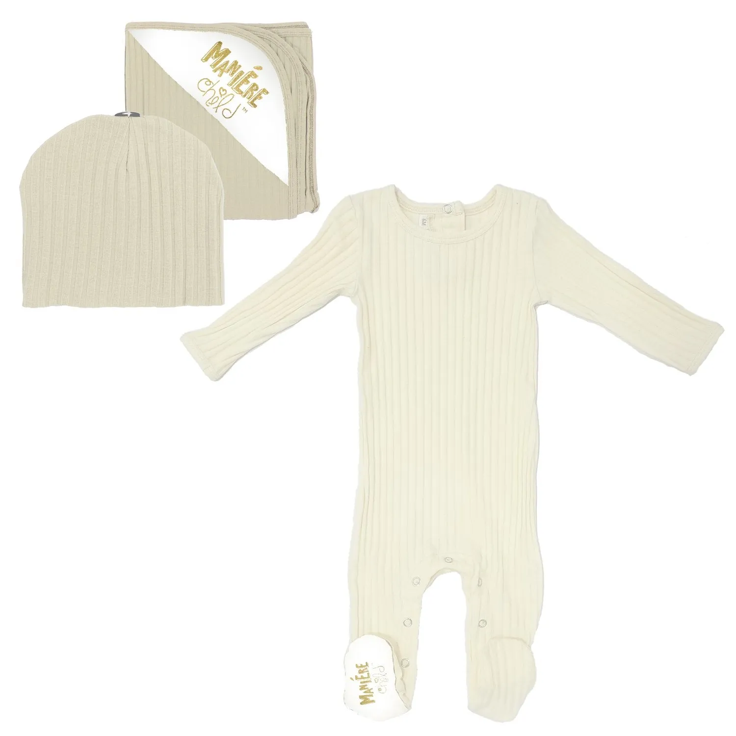 Maniere Ribbed Baby Bodysuit