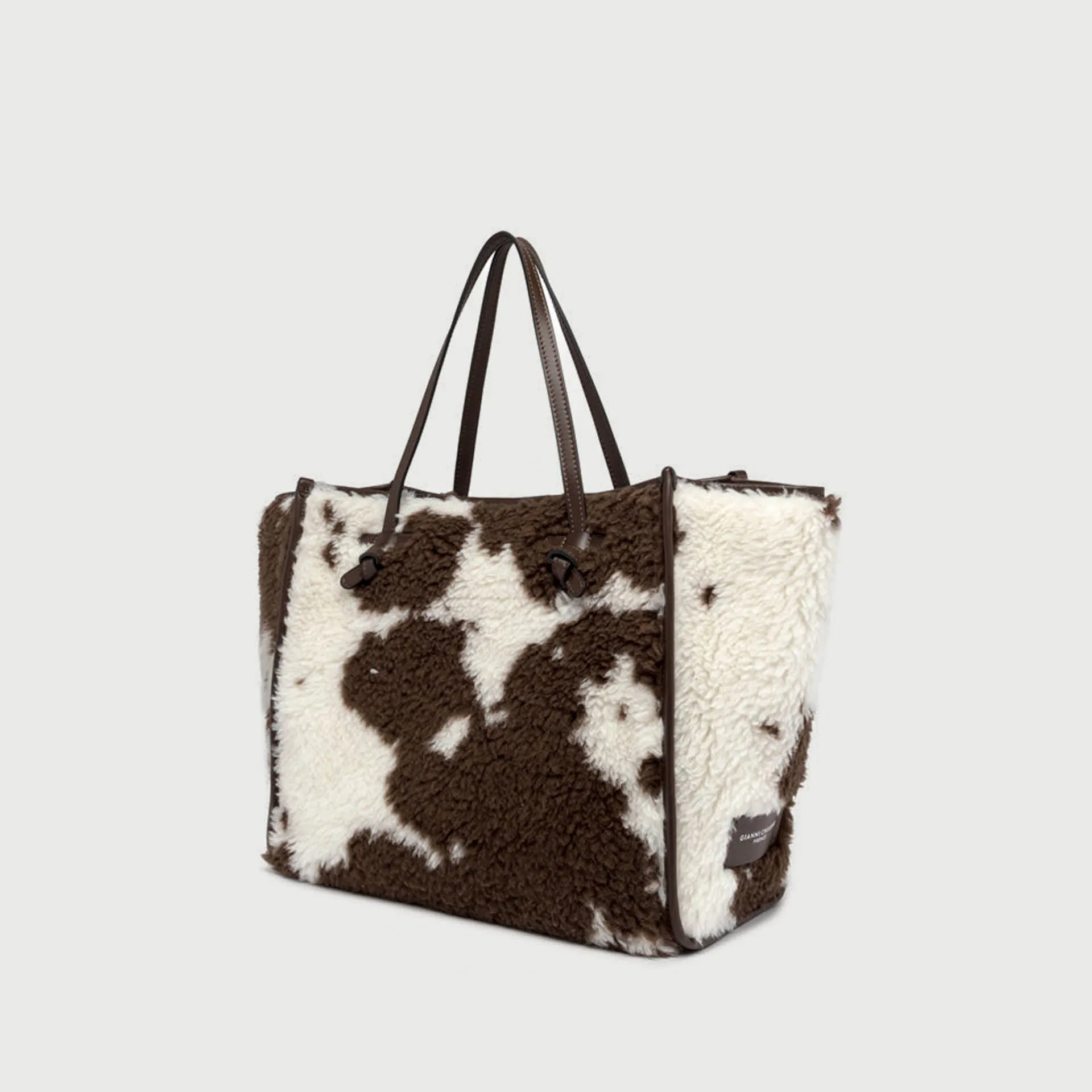 MARCELLA CLUB HANDBAG BS 9751 COW 13737 BROWN