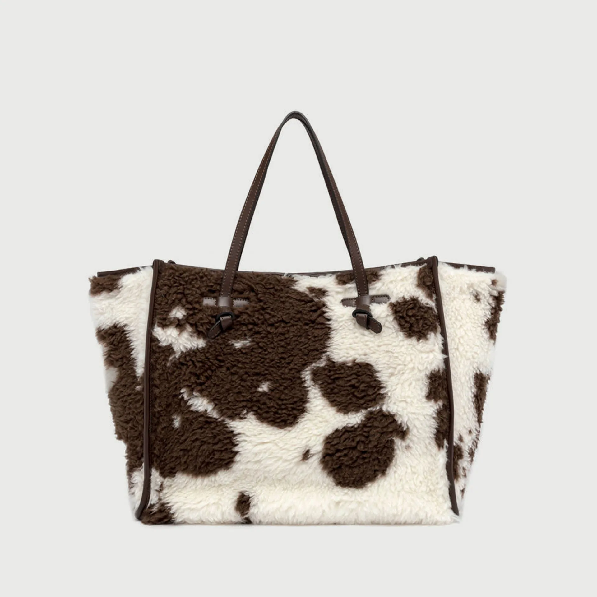 MARCELLA CLUB HANDBAG BS 9751 COW 13737 BROWN