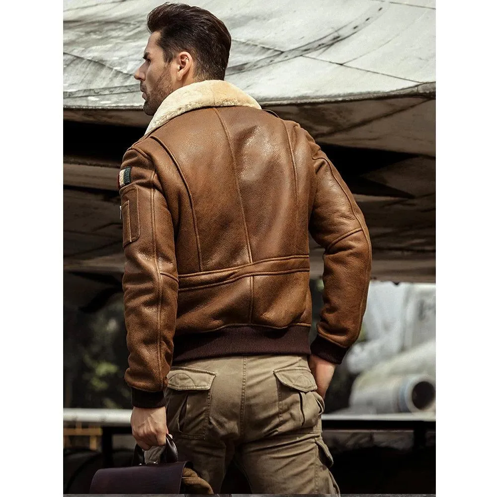 Men's B3 Airforce Leather Bomber Jacket