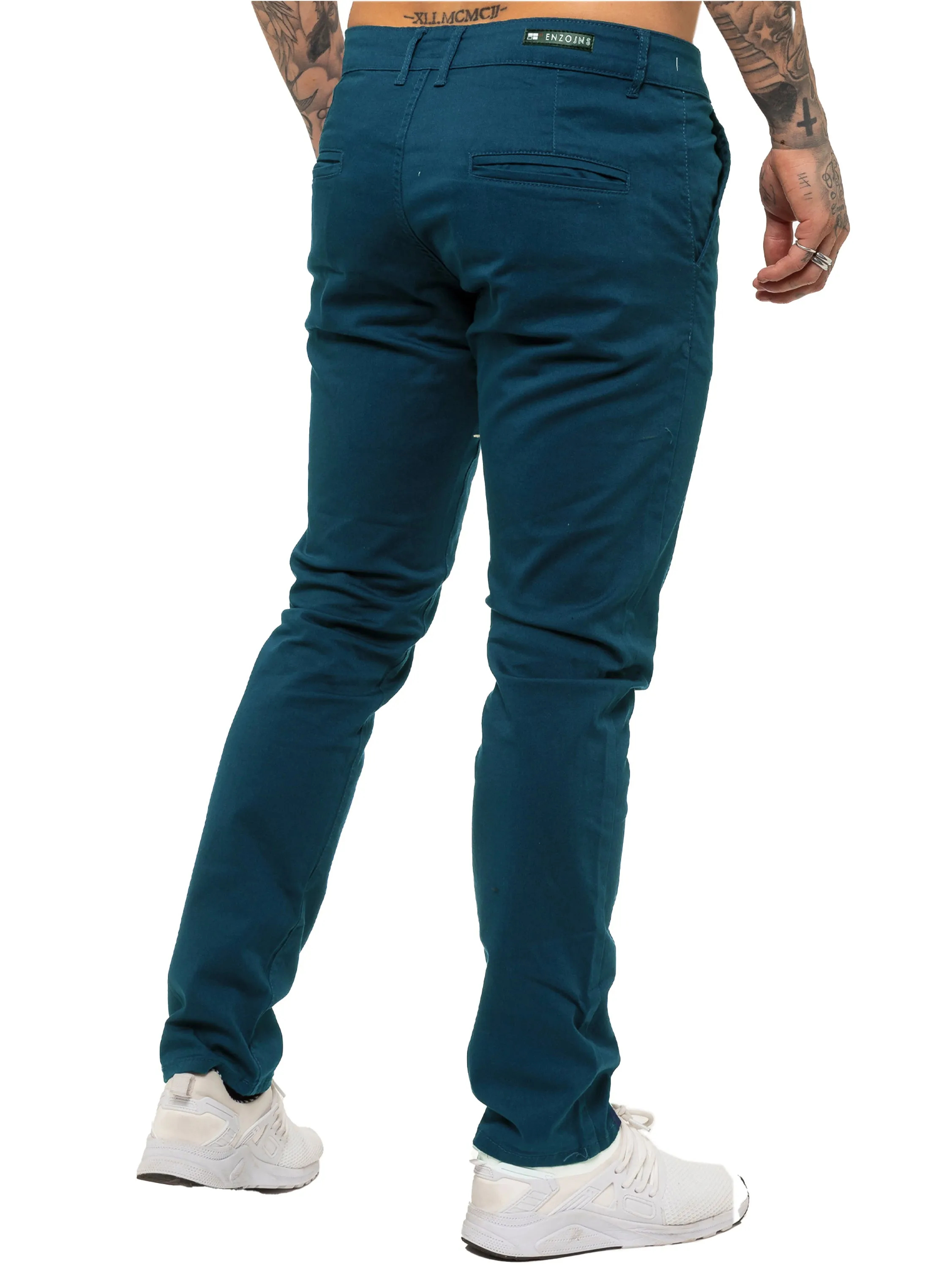 Mens Chinos Slim Fit Stretch Jeans | Enzo Designer Menswear