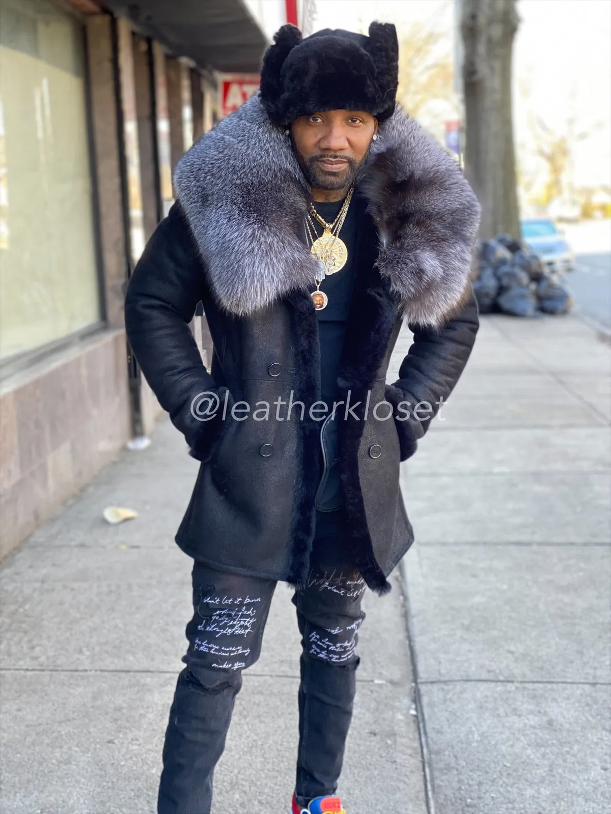 Men's GOT Shearling With Fox Collar & Hat