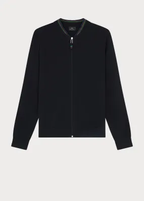 Men's Paul Smith Black Stripe Zip Cardigan