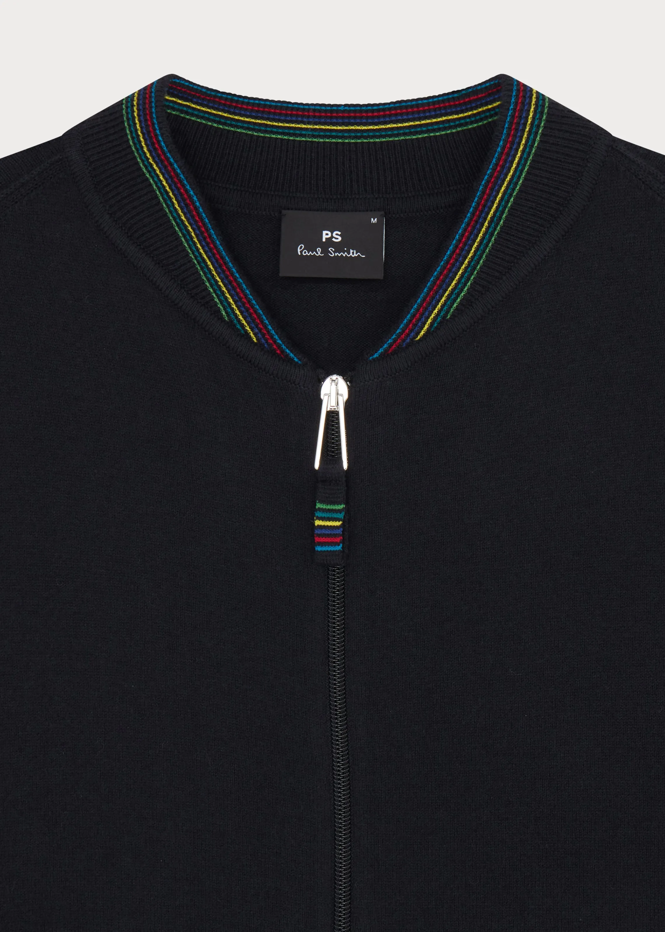 Men's Paul Smith Black Stripe Zip Cardigan