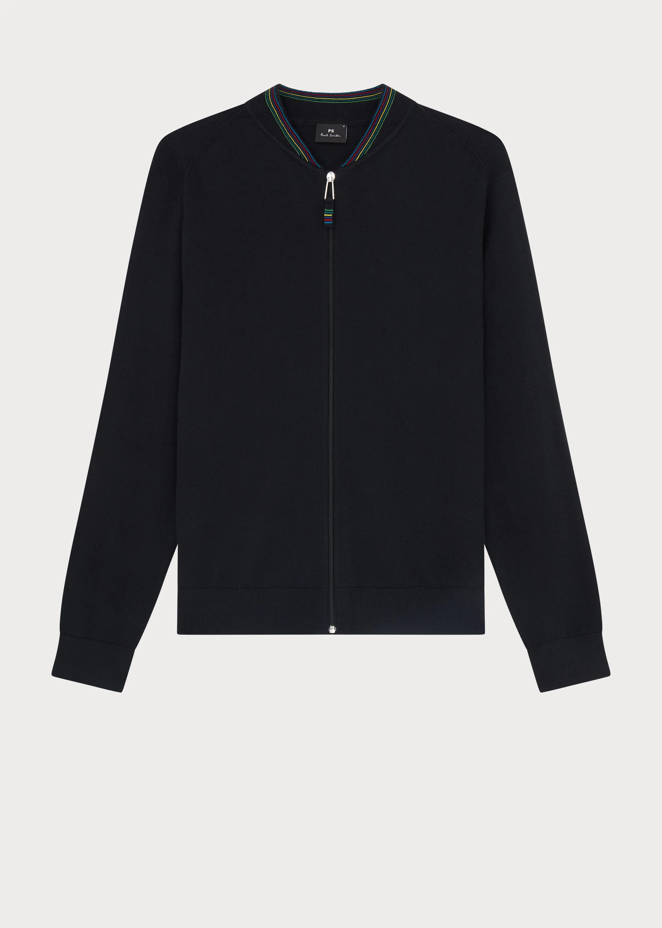 Men's Paul Smith Black Stripe Zip Cardigan