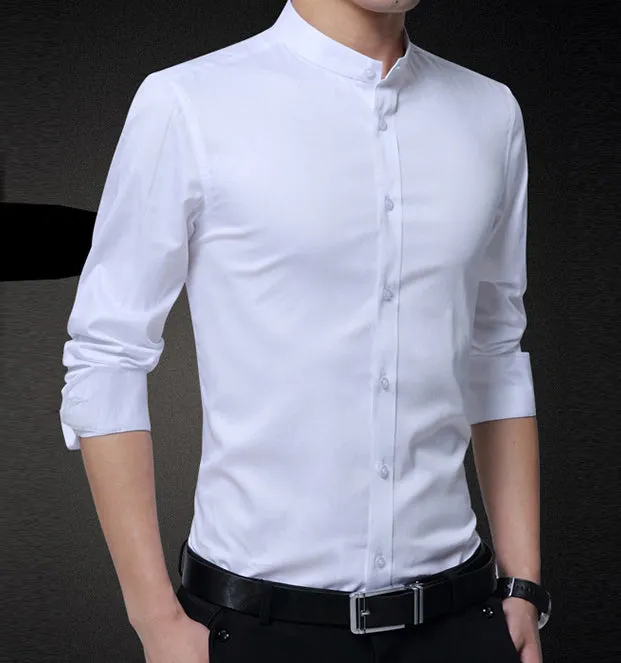 Mens Stand Collar Shirt