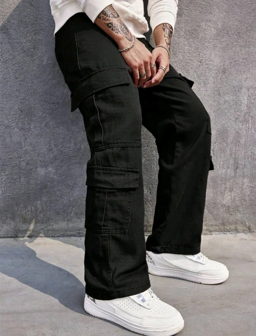 Mens Straight 8 Pocket Cargo