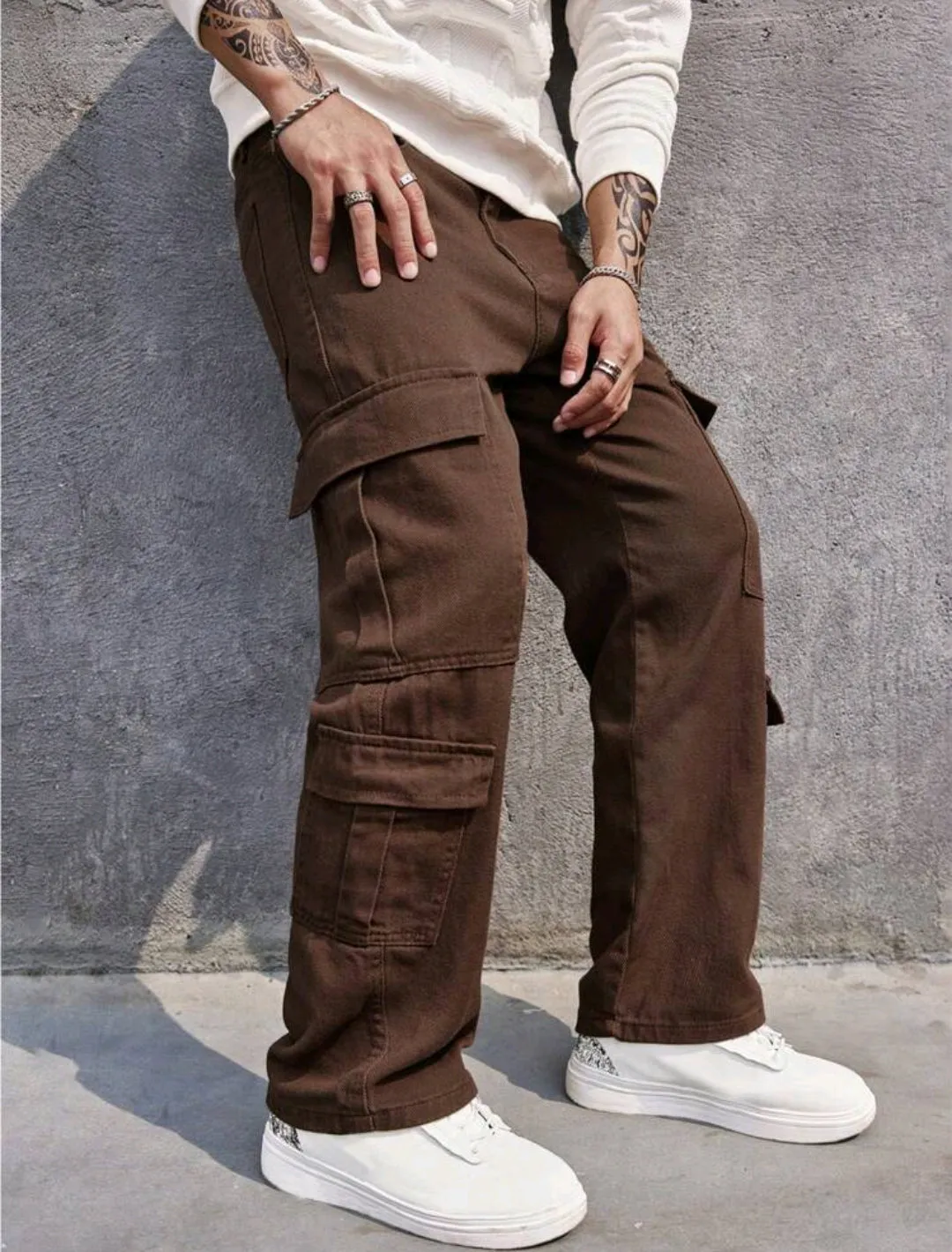 Mens Straight 8 Pocket Cargo