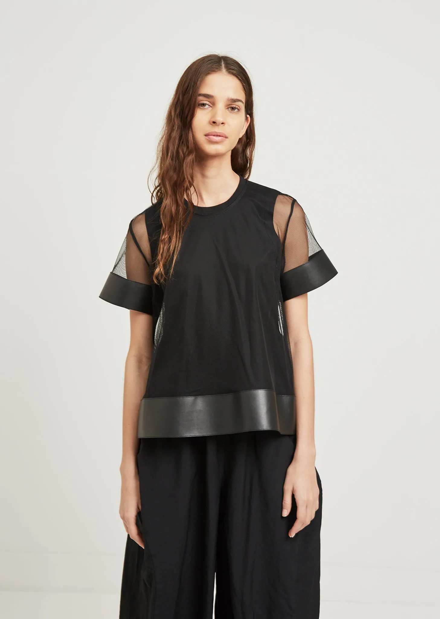 Mesh Short Sleeve Layer Top