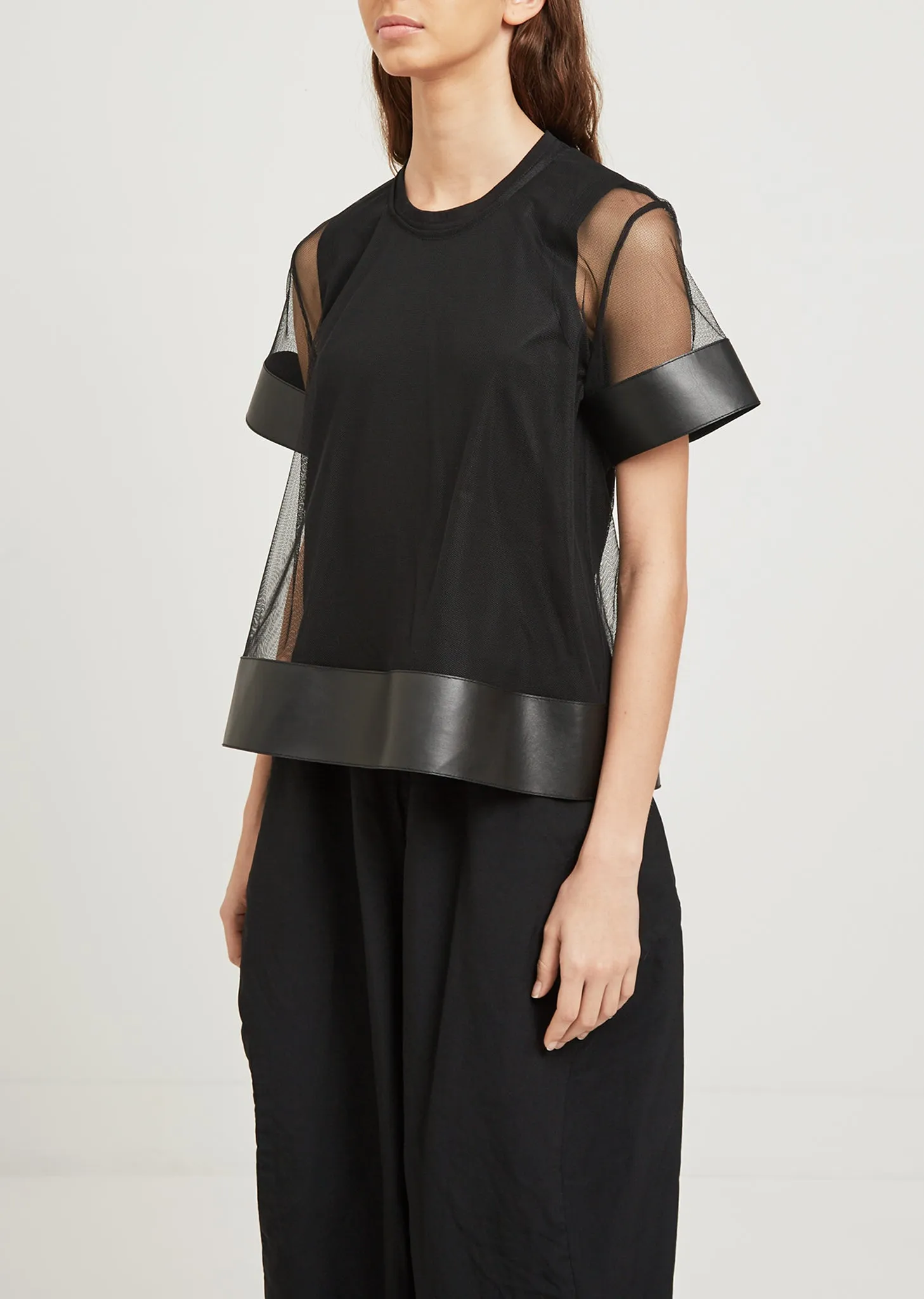 Mesh Short Sleeve Layer Top