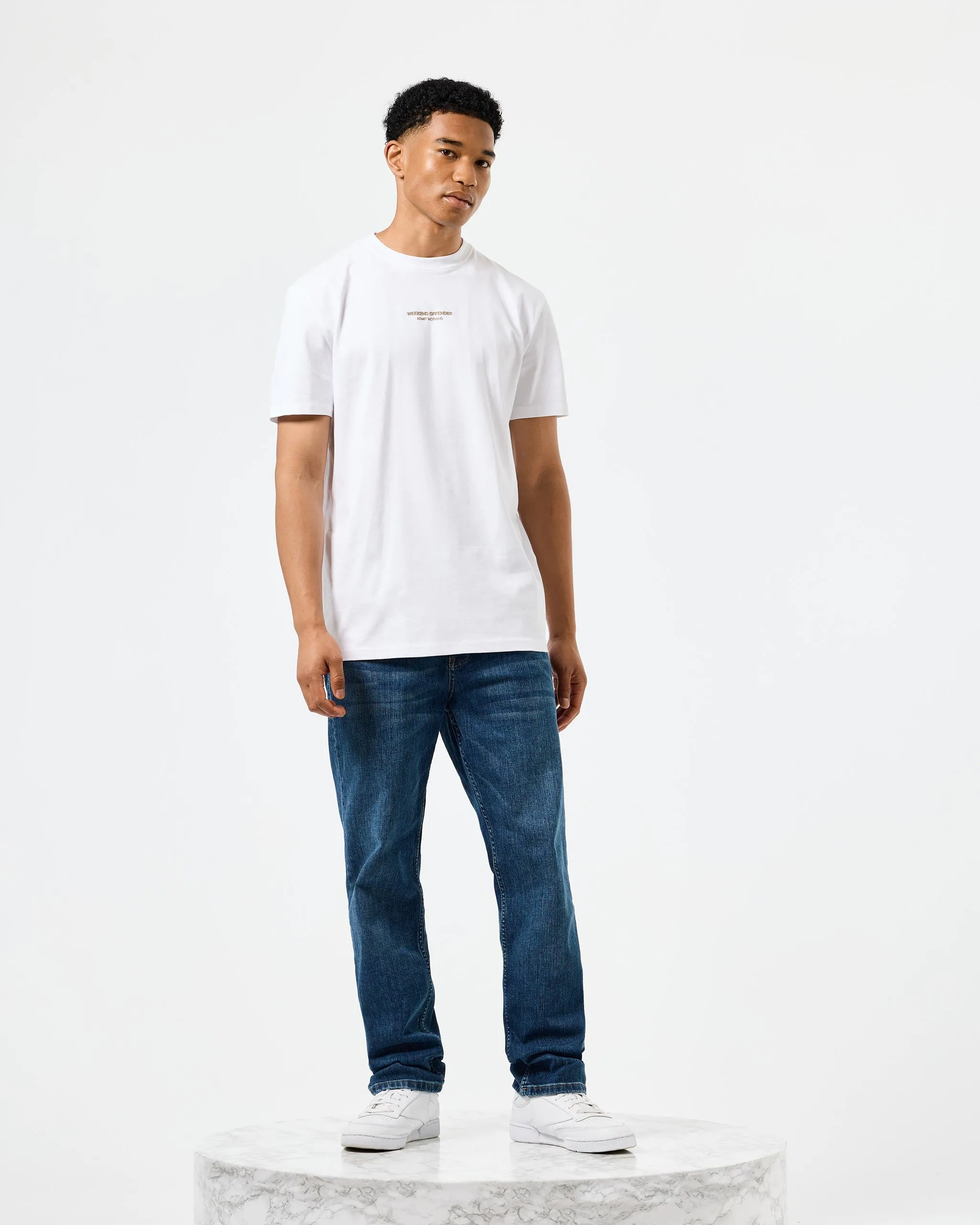 Millergrove T-Shirt White/Mocha Brown