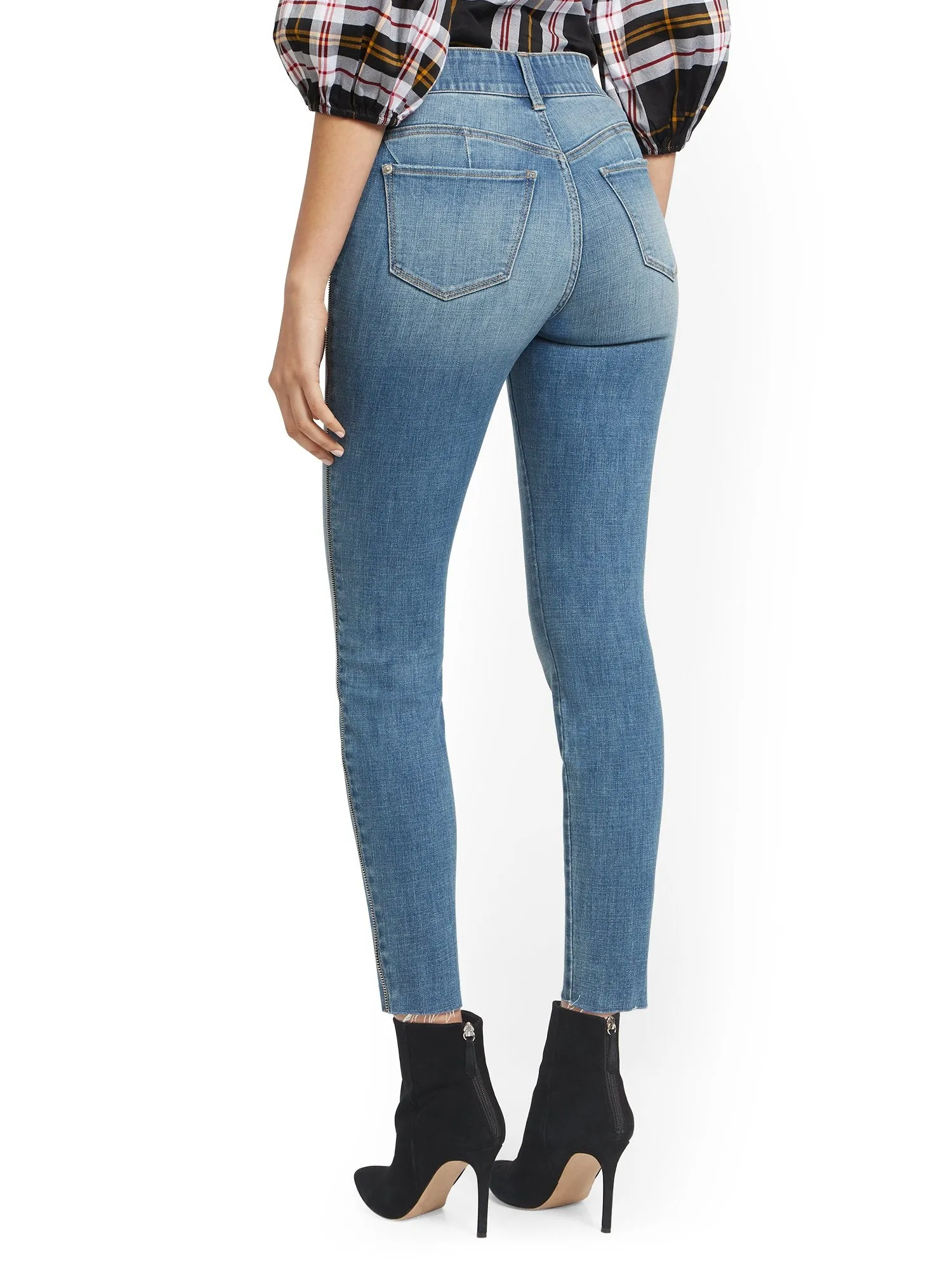 Mya Curvy High-Waisted Sculpting No Gap Super-Skinny Jeans - Side-Zip