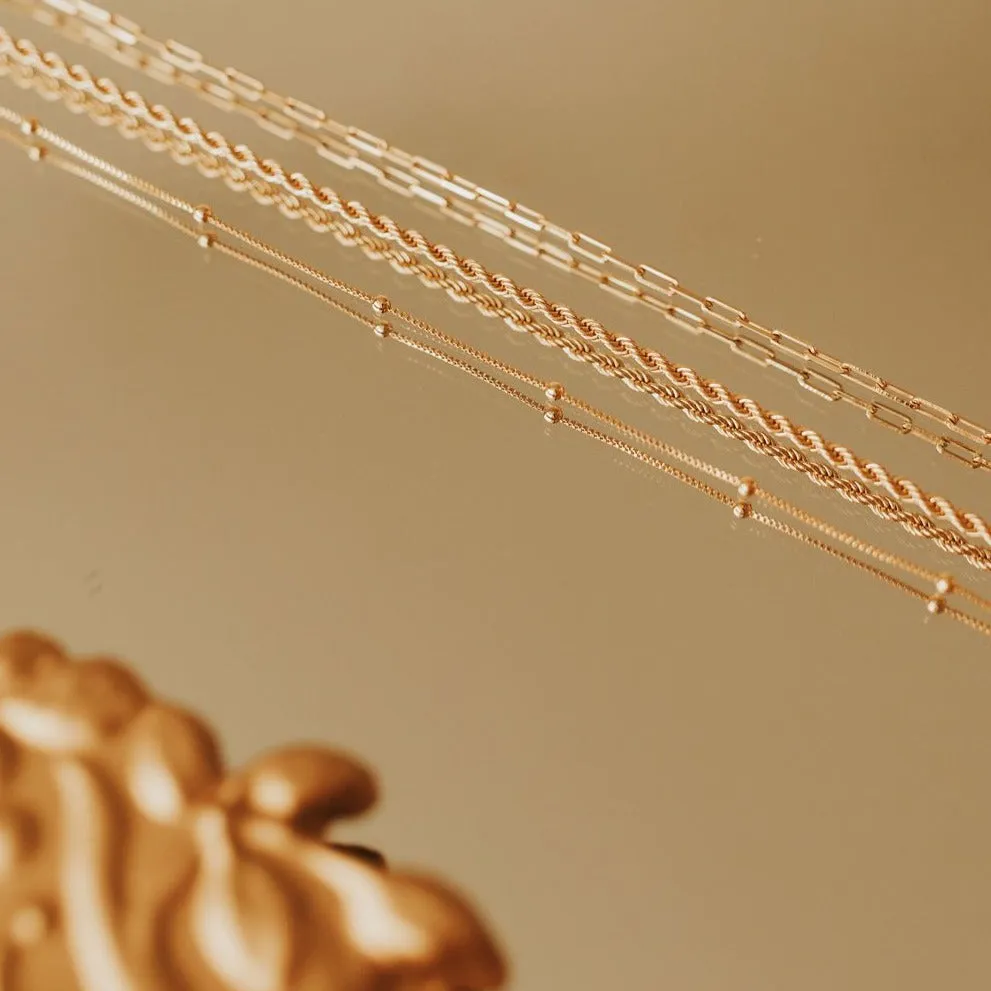 Naomi Gold Filled Rope Necklace