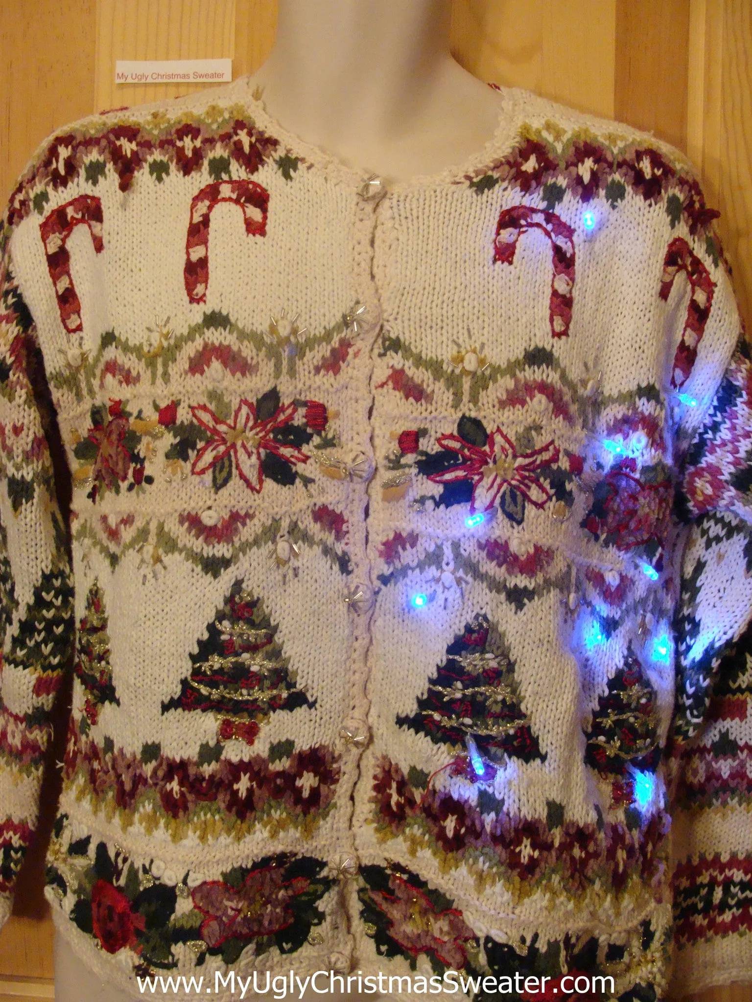 Need to Buy Christmas Sweaters? 80s 2Sided Cheesy Light Up Sweater