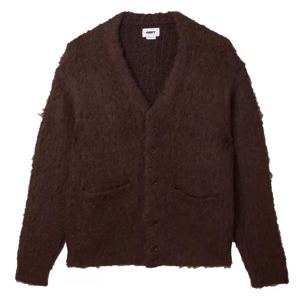 Obey Patron Cardigan Java Brown