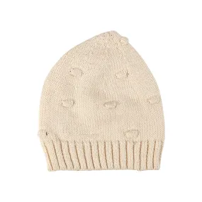 Organic Poppy Knit Hat - Natural