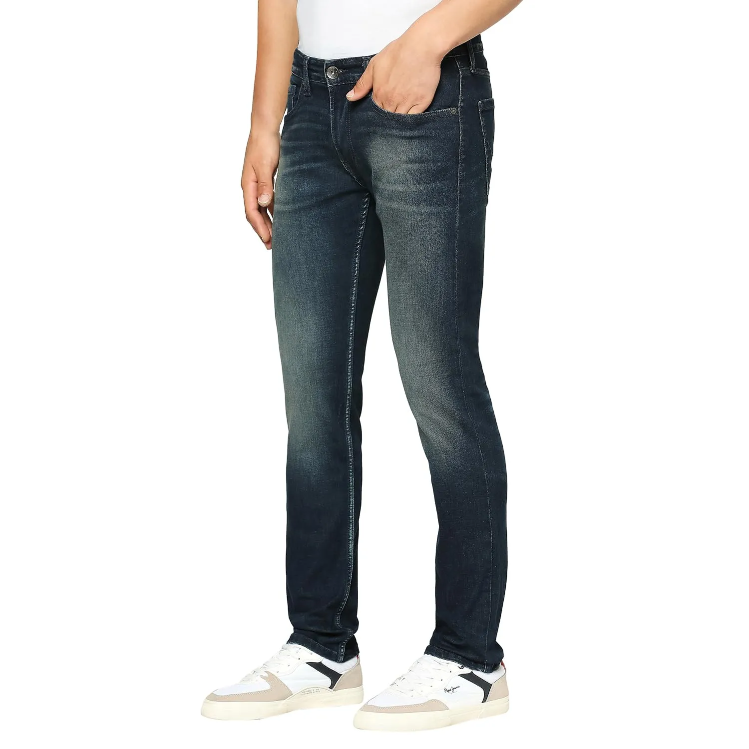 Pepe Jeans Men's Slim Jeans (Pm206829Q03_Dark Used_36), Dark Blue