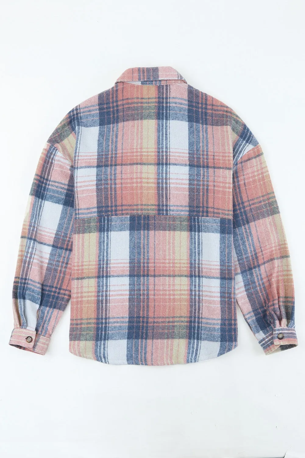 Plaid Dropped Shoulder Shacket