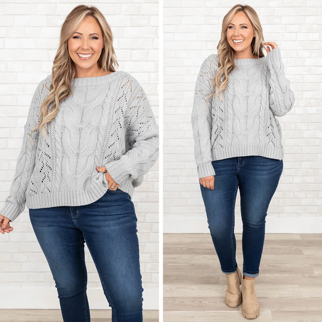 Powerful Thing Sweater, Gray