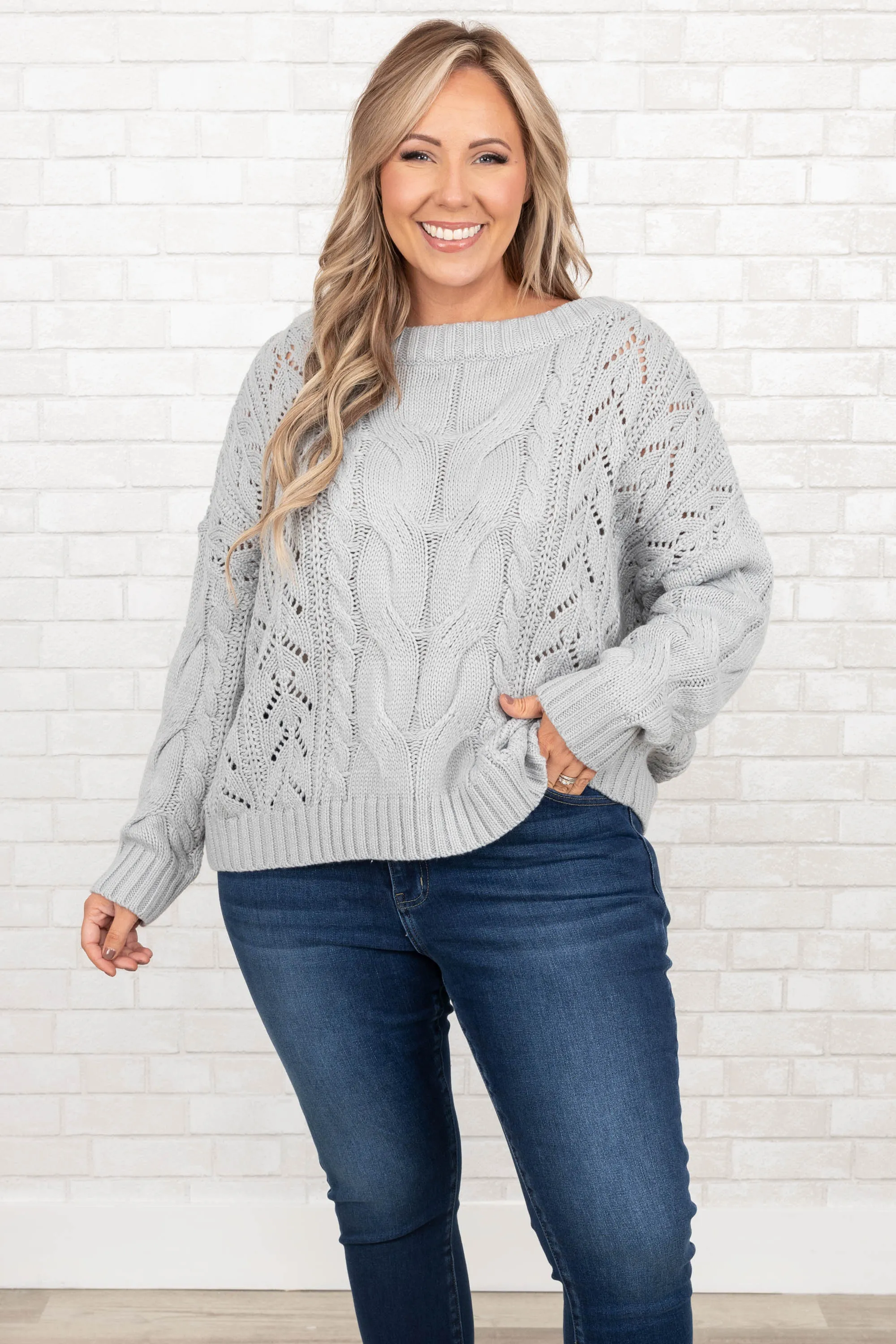 Powerful Thing Sweater, Gray