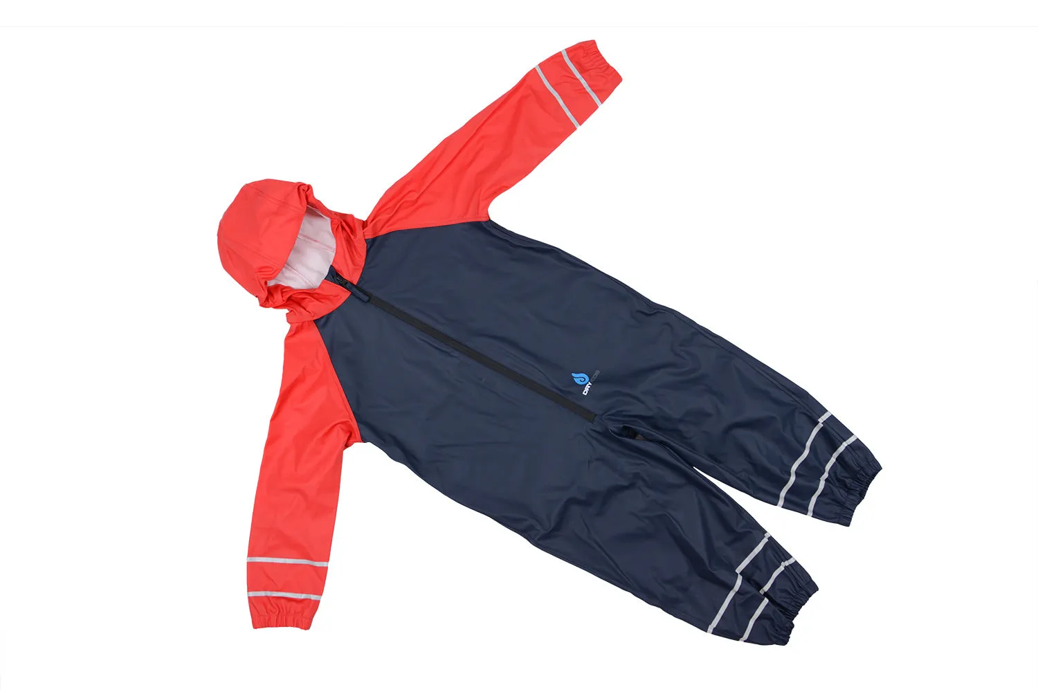 PU Splash Navy Red All in One Rainsuit