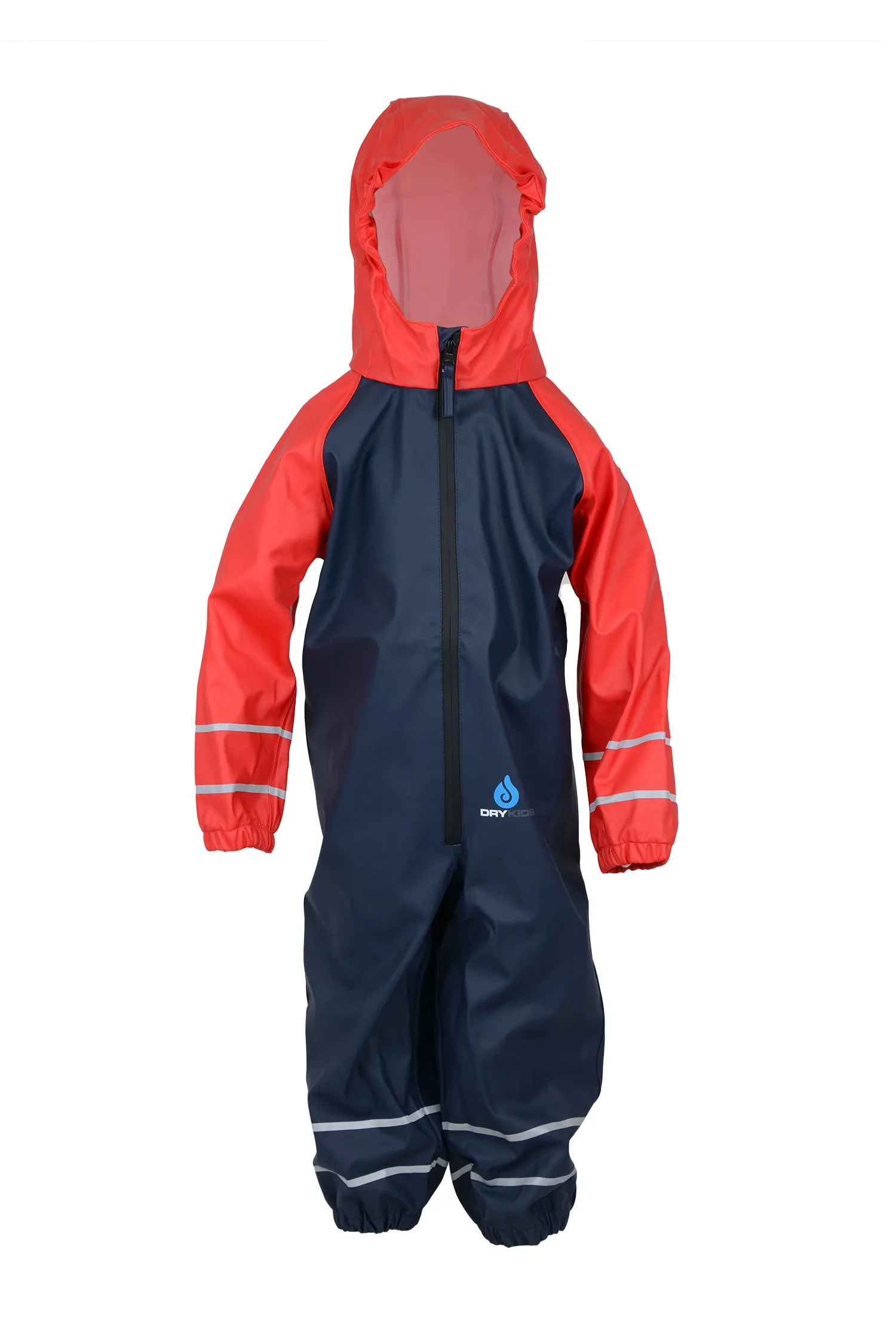 PU Splash Navy Red All in One Rainsuit