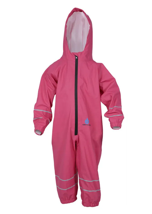 PU Splash Raspberry Pink All in One Rainsuit