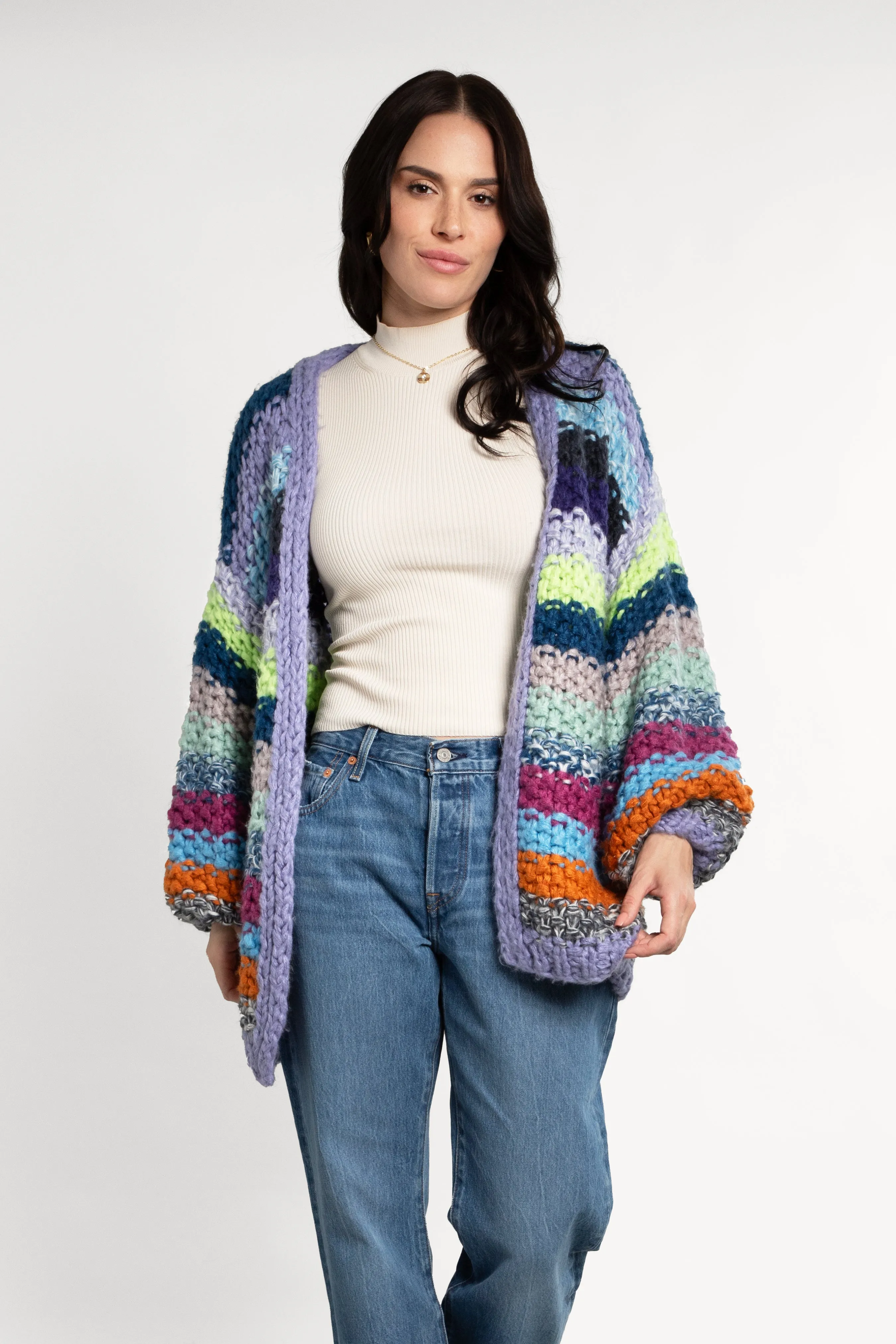 Rainbow Knitted Cardigan