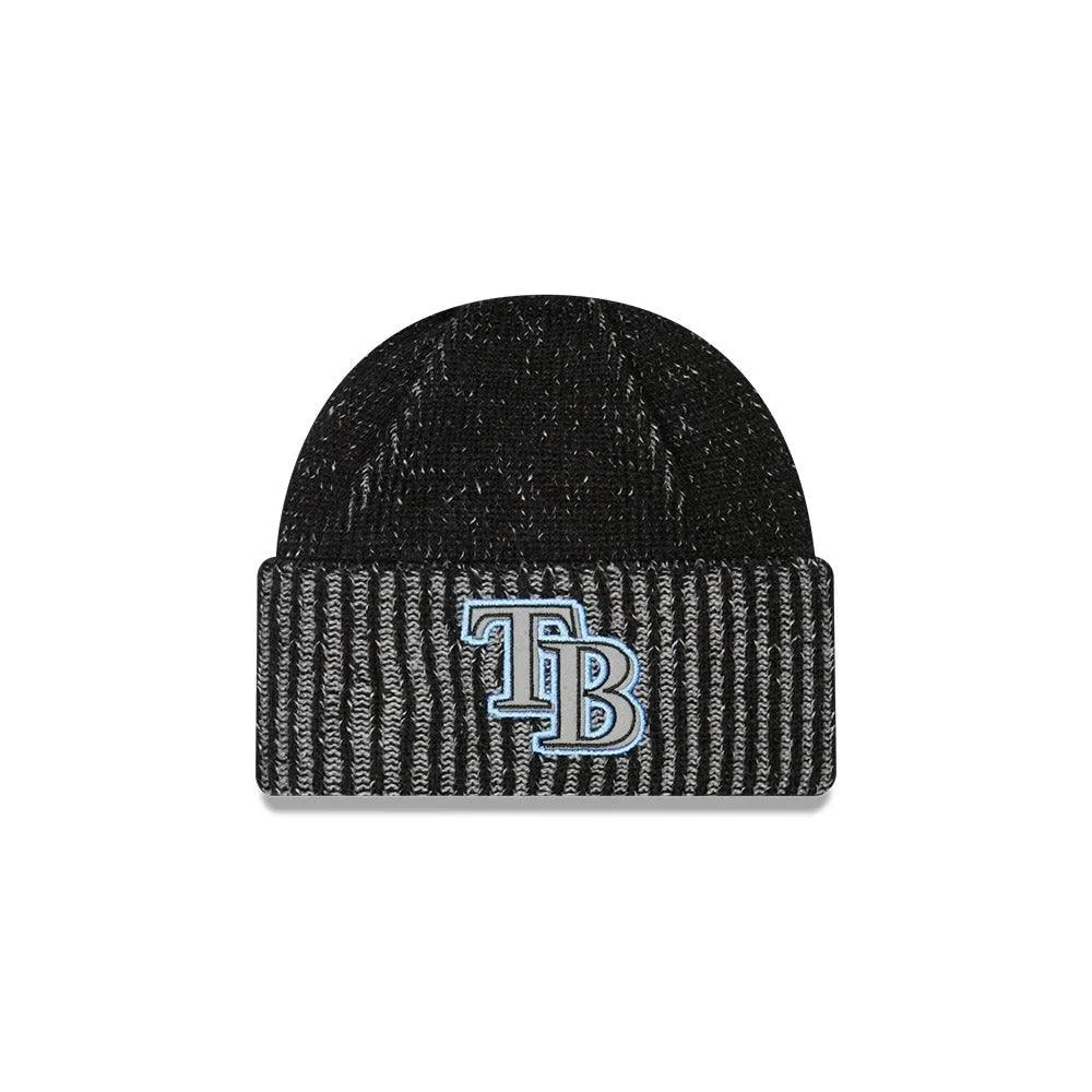 Rays New Era Black TB Knit Hat