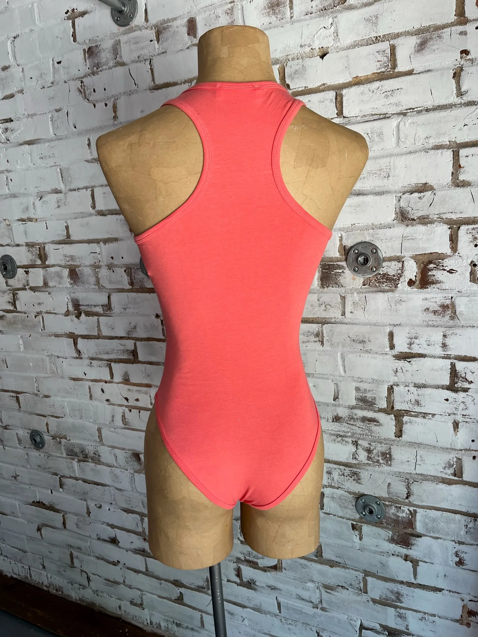 Reef Racerback Bodysuit in Coral