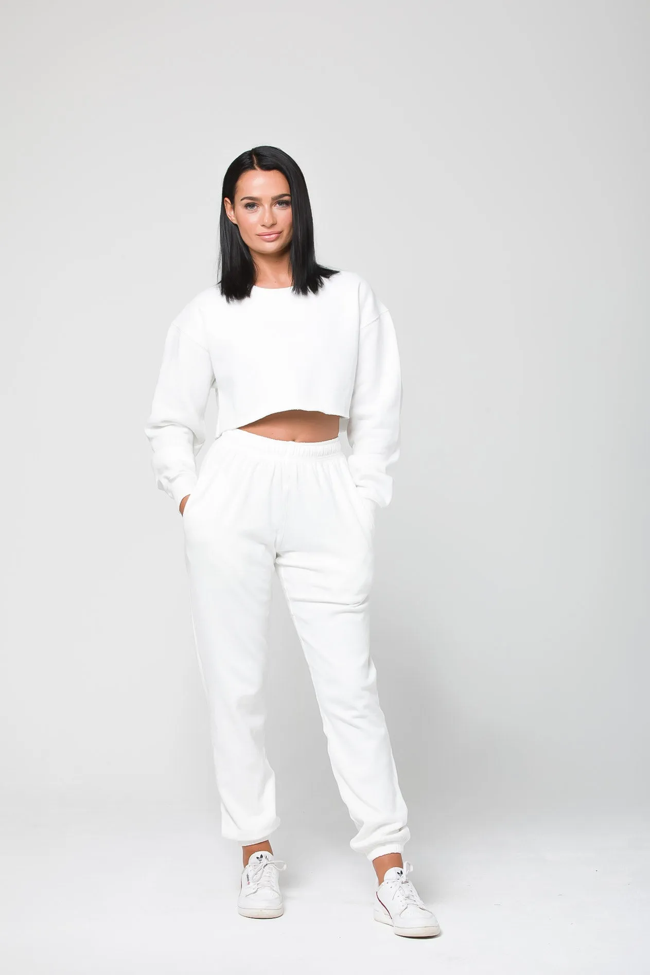 Remedy Crop Sweater - White