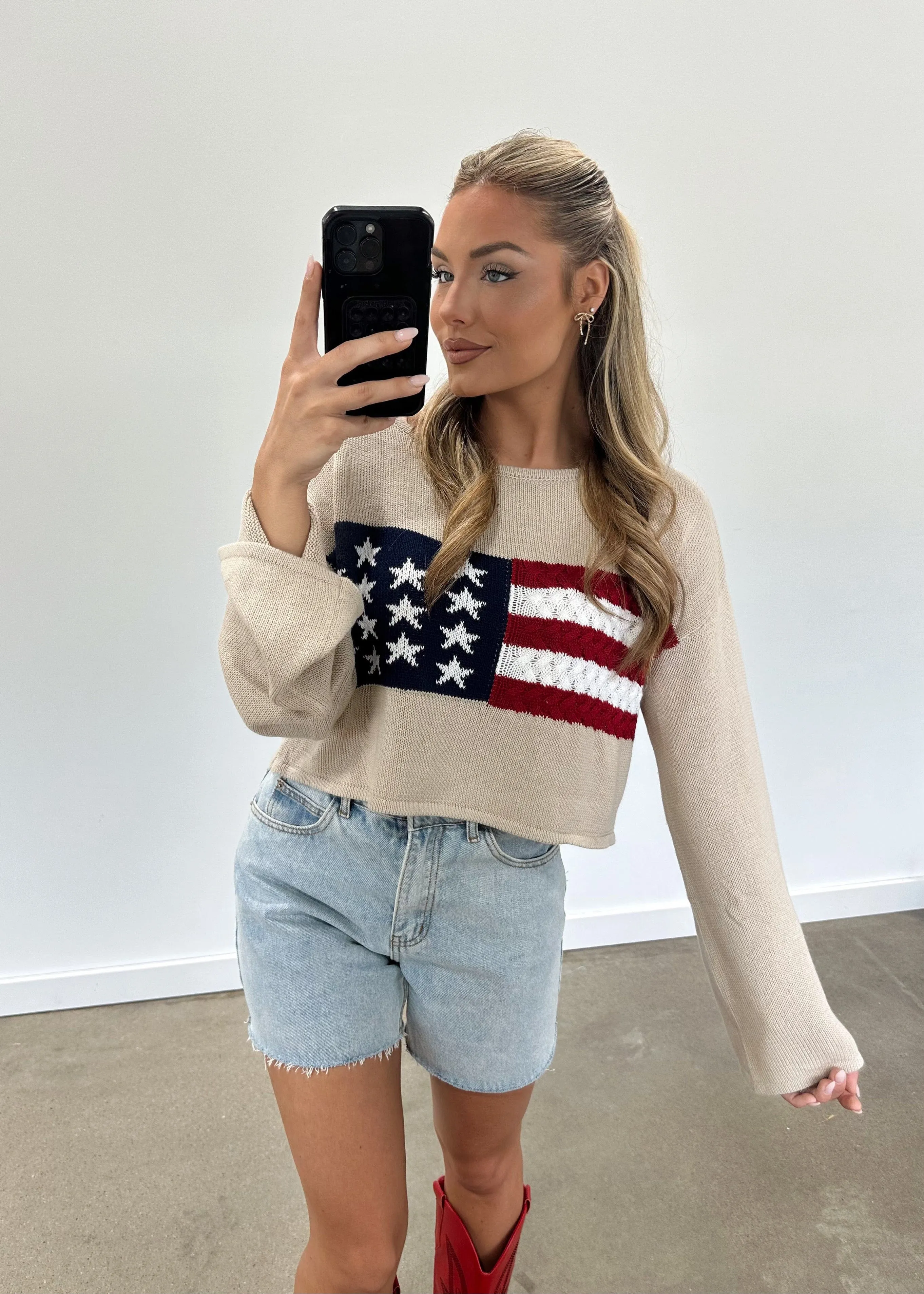 Ribbed Flag Sweater