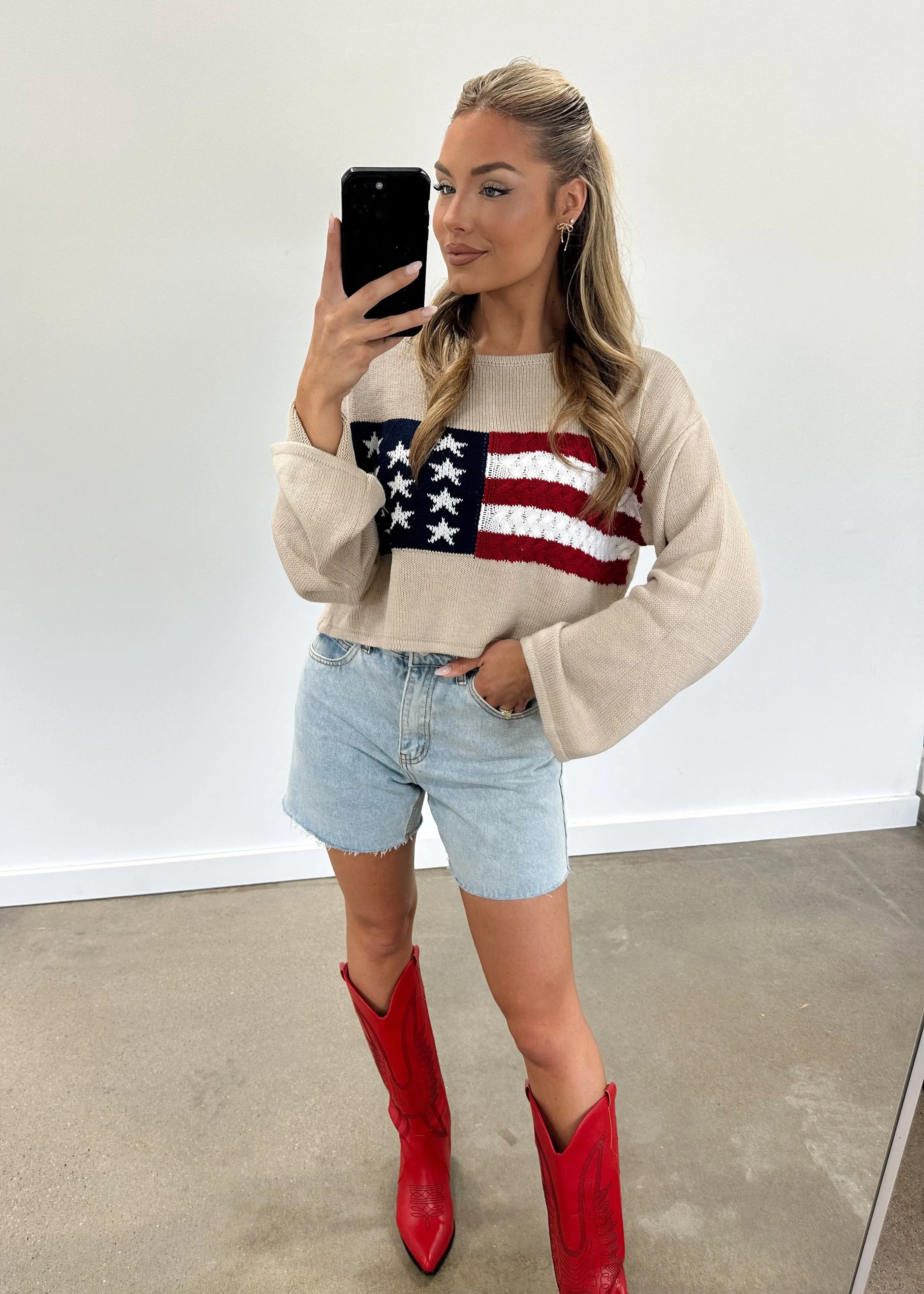 Ribbed Flag Sweater