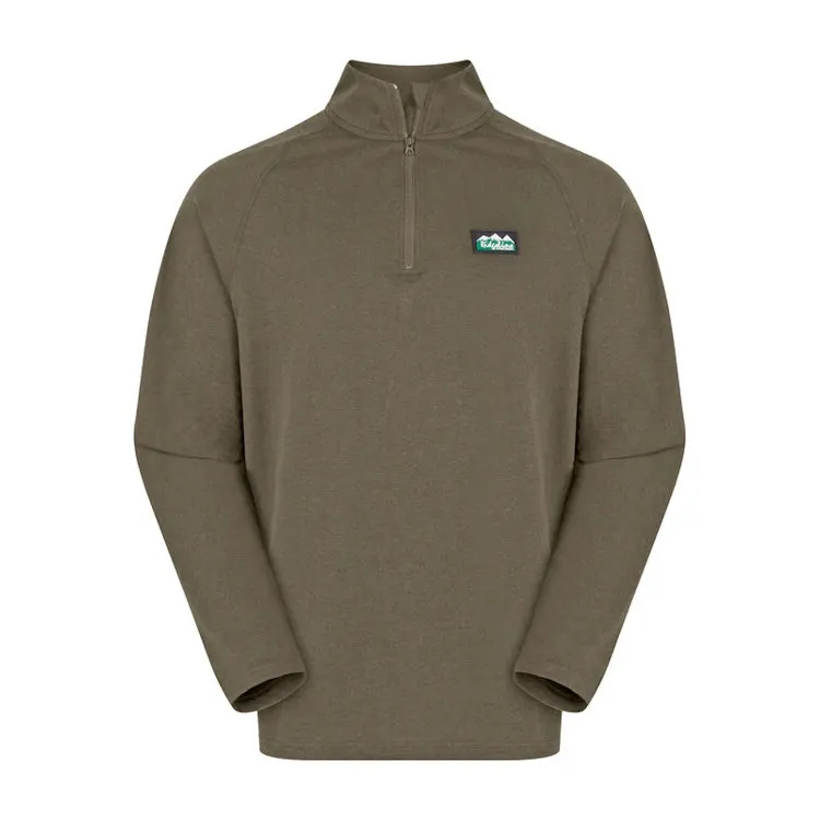 Ridgeline Baseline Pull On Zip Top - Light Bark Marl