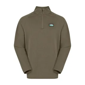 Ridgeline Baseline Pull On Zip Top - Light Bark Marl