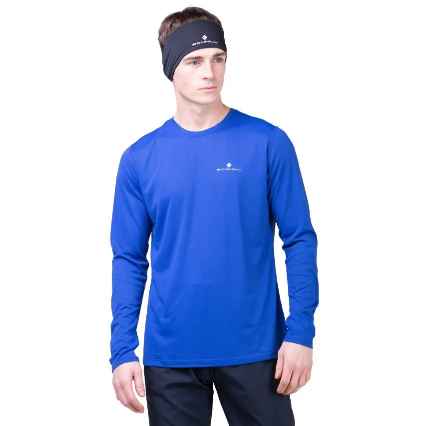 Ronhill Core Long Sleeve Tee (Mens) - Darkcobalt/Brightwhite