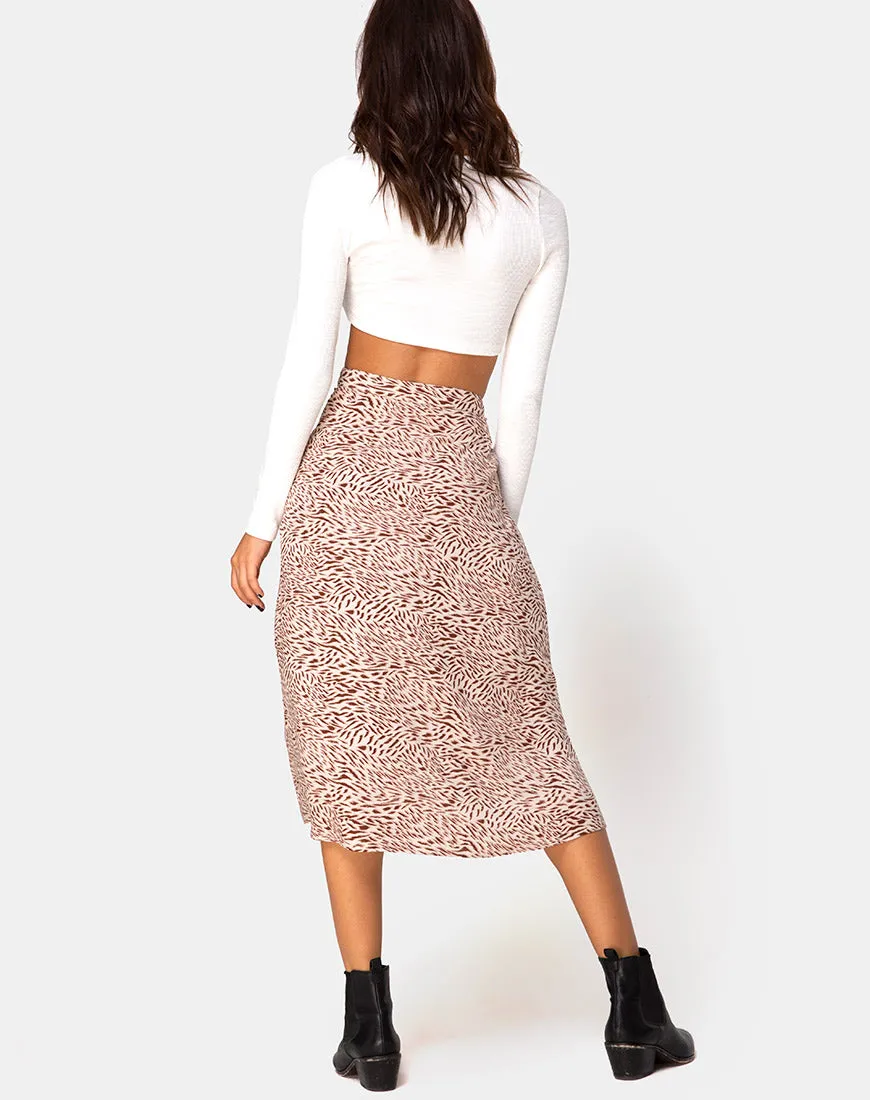 Saika Skirt in Safari Taupe