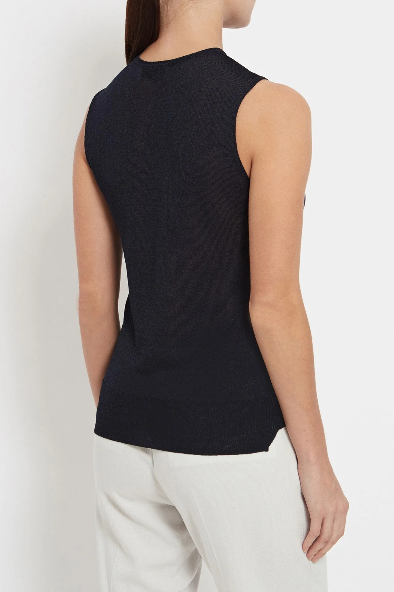 Sasha Tank: Stretch Crepe-Knit Tank